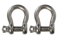 2x 1" Marine Boat Yacht Bow Shackle Clevis DRing 316 Stainless Steel Rigging