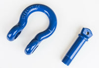 4x 1" Blue D Ring Bow Shackle Screw Pin Clevis Rigging Towing WLL 8.5Ton 18500lb