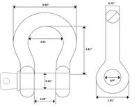 Bow Shackle Isolator SILENCER Anti-Noise D-Ring BLUE Jeep Off Road 3/4" Plastic