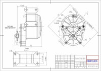 Electric Reversible Geared Motor 250W 24V DC bicycle bike GoKart MY1016z3 ebike