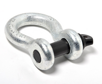 Premium Nickel D-Ring 3/4" Bow Shackle w Black 7/8" Screw Pin 10500 LB Capacity