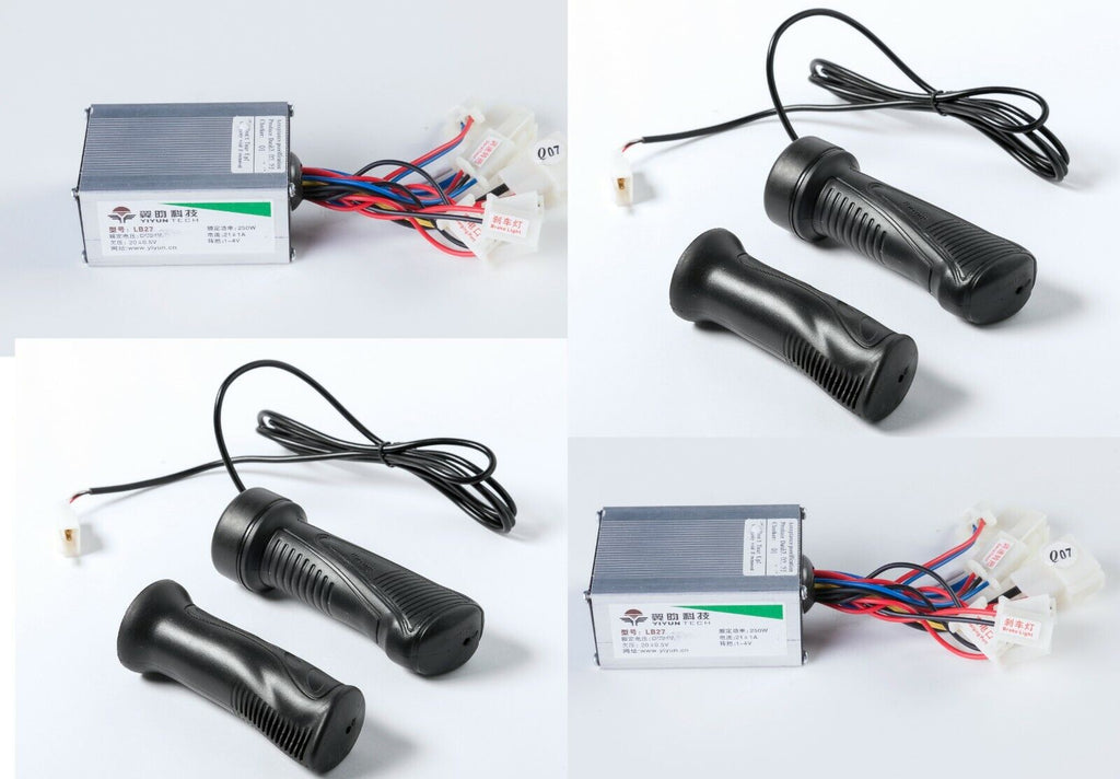 Pair (2) 250W 24V speed controller+Twist Throttle f scooter ebike electric motor