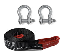 2" 4 TON Tow Strap 20 ft w D-Rings sling UTV snatch recovery 4WD Snow Mud Pull