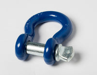 Blue 7/8" 6.5T Clevis Screw Pin Anchor Bow Shackle D-Ring Nickel Pin 14000 lbs