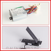 350W 24V kit speed control box & Foot Pedal Throttle f goKart Cart eCar electric