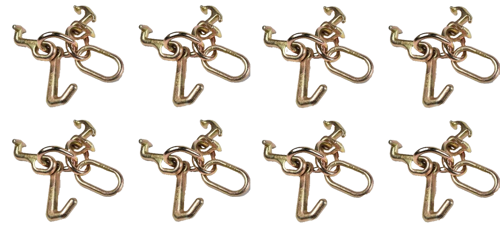 8xRTJ Cluster Hook Tow Truck Car Hauler Trailer Auto Body Frame Hook WLL 4,700lb