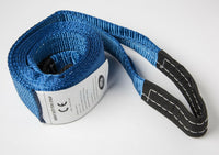 2x 3" BLUE 9T 20000lb Tow Strap 3x10 ft Winch tree saver rescue Snow Rigging