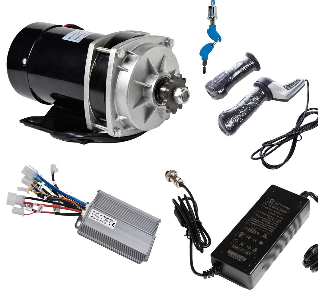 800W 36V gear reduction electric motor+ Controller+Charger+Throttle+Switch