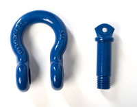 Premium BLUE D-Ring 3/4" Bow Shackle w 7/8" Screw Pin 10500 LB Capacity Jeep CJ