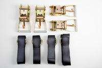 Pack of 8 Lasso Wheel Axle Strap Tow Truck Tie Down Ratchet J Finger Hook Tire