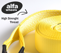 4x Tow Strap 30ft Winch Recovery Tree saver 3x30 3" 20000 lbs 9Ton OffRoad Snow