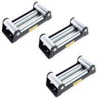 3 Pack Heavy Duty Winch Roller Fairlead 10" 4 Way Roller Cable Guide 12000 lb