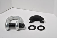 2x 3/4" Bow Shackle BLACK Pin 10500 LB Plastic noise vibration Protector Jeep CJ