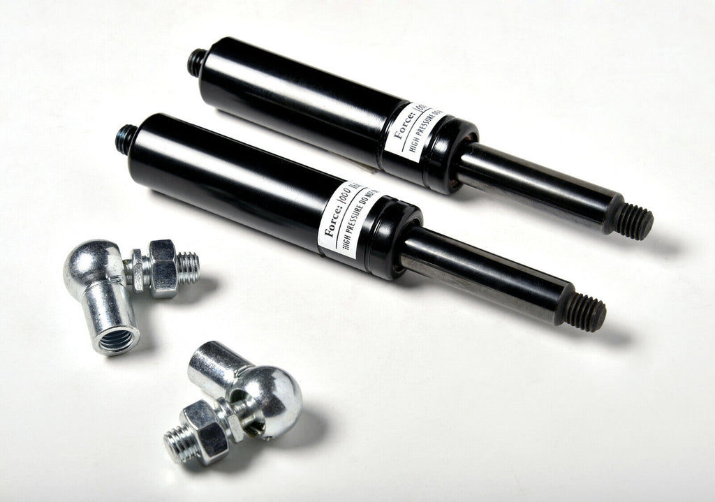 2x Lambo Door Gas Shocks M12 1000 LBS 7 1/4 Long Vertical Door Shock+Ball Joints
