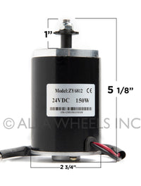 2x 150W 24V ZY6812 Unite Electric Motor w Chain Sprocket f scooter ebike Razor