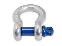 Premium D-Ring 3/4" Bow Shackle Galv w BLUE 7/8" Screw Pin 10500 LB 4.75 Ton