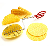 Taco Shell Maker Press Tortilla Fryer Tongs Kitchen Plated Steel 13" Long Norpro
