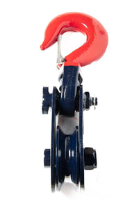4x Snatch Pulley Block 4 Ton Crane Tow 4.5" w Hook f 1/2" Wire Roll Back Wrecker