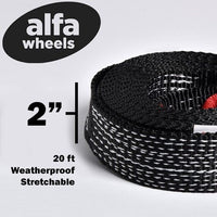 Tow Strap 2" 20' 4T 9000lbs 2x20 winch sling Off Road ATV UTV snow vehicle Pull