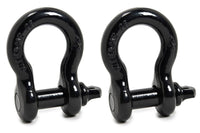 2x 3/4" Black DRing Bow Shackle 10500LB w Blue Plastic noise vibration Protector