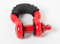 Bow Shackle 3/4" RED D-Ring 10500 lbs Pin & BLACK No noise Vibration Protector