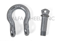 Pair 7/8" Clevis Screw Pin Anchor Bow Shackle D-Ring Nickel Plated 14000 lbs