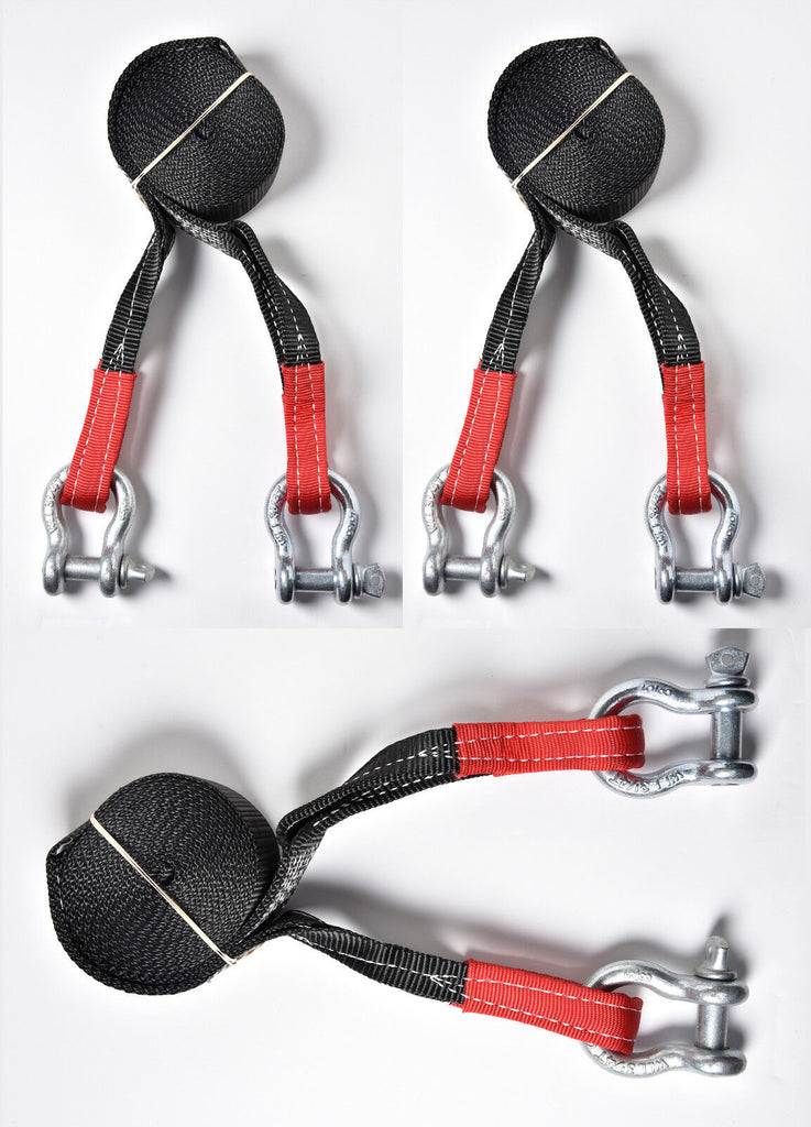 (3) 2" 9000lbs Tow Strap w D-Rings 20 ft winch sling off-road Pull recovery 4WD