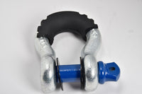 3/4" D-Ring Bow Shackle BLUE Screw Pin 10500LB Plastic noise vibration Protector