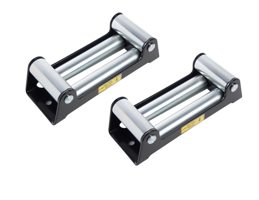 2 Pack Heavy Duty Winch Roller Fairlead 10" Universal 4 Way Roller Cable Guide