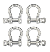 4x Marine Bow Shackle 5/8" Stainless Steel Clevis D-Ring 316 Sailboat Rigging