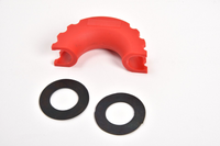 3/4" Bow Shackle BLACK Pin 10500 lbs RED Plastic noise vibration Reducer Jeep CJ