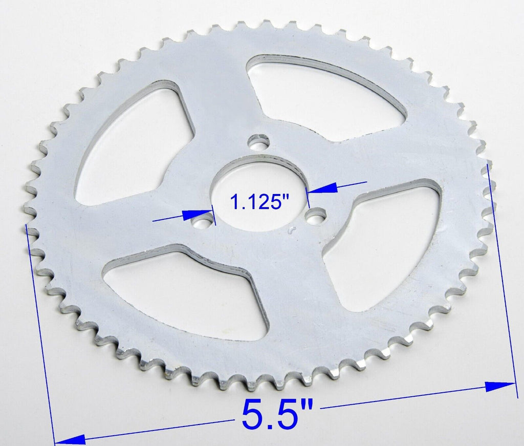 #T8F 8mm 54T 3 hole Sprocket chain drive gear f rear direct wheel GoKart Scooter