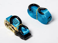 2 pack 1"x15' Blue Ratchet Tie-Down Straps f Motorcycle Kayak 1x15 1500lbs 680Kg