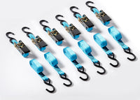 Ratchet Tie Down Motorcycle Strap 6 Pack 1 in. x 10 ft. Blue 1300lbs 1x10 kayak