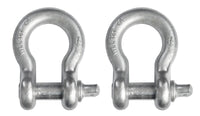 2x Bow Shackles 1 1/4" w Screw Clevis Pin Rigging Lift Crane 12Ton 26400lb WLL