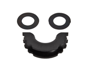 3/4" Bow Shackle BLACK Screw Pin 10500LB Plastic noise vibration Reducer Jeep CJ