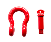 Premium RED D-Ring 3/4" Bow Shackle w 7/8" Screw Pin 10500 LB Capacity Jeep CJ