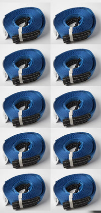 10x Tow Straps 2" Blue 14000lbs 6.5T Car 20ft winch sling recovery 2x20 Mud Snow