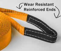 2x Pack 2" 14000lbs Tow Strap 20 ft winch sling 2in 20ft vehicle recovery 2x20