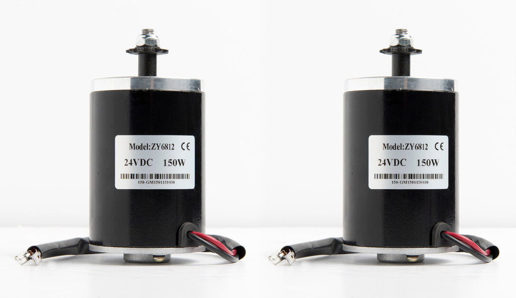 2x 150W 24V ZY6812 Unite Electric Motor w Chain Sprocket f scooter ebike Razor