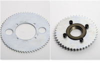 #25 65T 4 hole Sprocket chain drive gear+Free wheel f rear wheel GoKart Scooter