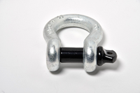 3/4" Bow Shackle BLACK Screw Pin 10500LB Plastic noise vibration Reducer Jeep CJ