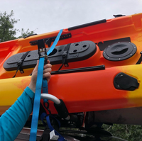 2 pack 1"x15' Blue Ratchet Tie-Down Straps f Motorcycle Kayak 1x15 1500lbs 680Kg