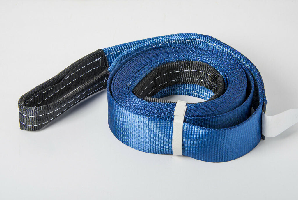 Tow Strap 20ft 3" 6.5TON 14000lb BLUE winch sling off-road ATV UTV recovery 3x20