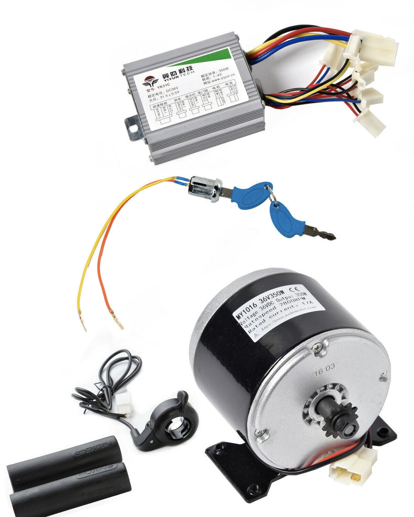 Unite 350W 36V Go Kart Electric Motor Kit With Speed Controller And Foot Pedal Throttle