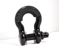 (2) 3/4" BLACK DRing Bow Shackle 10500lbs BLACK Pin & no noise vibration Reducer