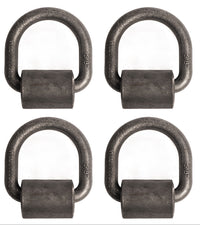 4x D Ring Weld On Tie Down 5/8" Flatbed Truck Trailer Chain Ratchet Strap Cargo