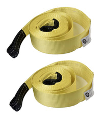 2x 3" 3x20ft 20000lbs Tow Strap winch tree saver w D-Ring Bow Shackle Recovery