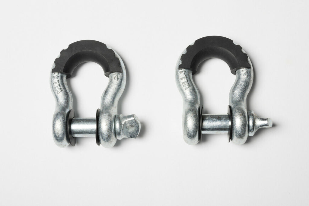 (2) Galvanized 3/4" D-Ring Bow Shackle 10500lbs Pin & no noise vibration Reducer