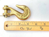 4x Clevis Grab Hook Tow Chain End G70 1/4" Flatbed Trailer Tie Down Hauling Rig